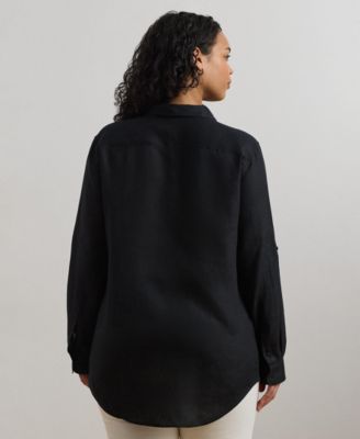 Plus Size Roll-Tab Shirt