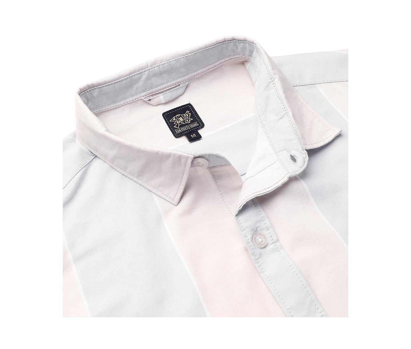 Мужская рубашка Cahoot Striped Regular Fit Casual, цвет: Синий — фото 8