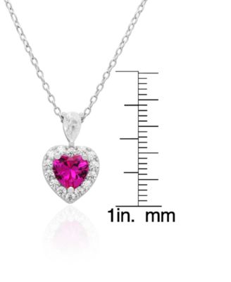 2-Pc. Lab-Grown Pink (3.1 ct. t.w.) & White Sapphire (0.40 ct. t.w.) Pendant Necklace & Earrings Set in Sterling Silver