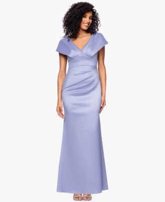 Betsy & Adam - Petite V-Neck Long Sheath Dress