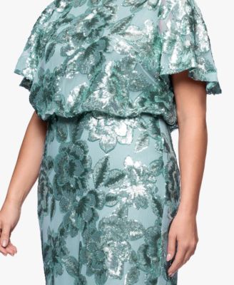 Plus Size Short-Sleeve Long Sheath Dress