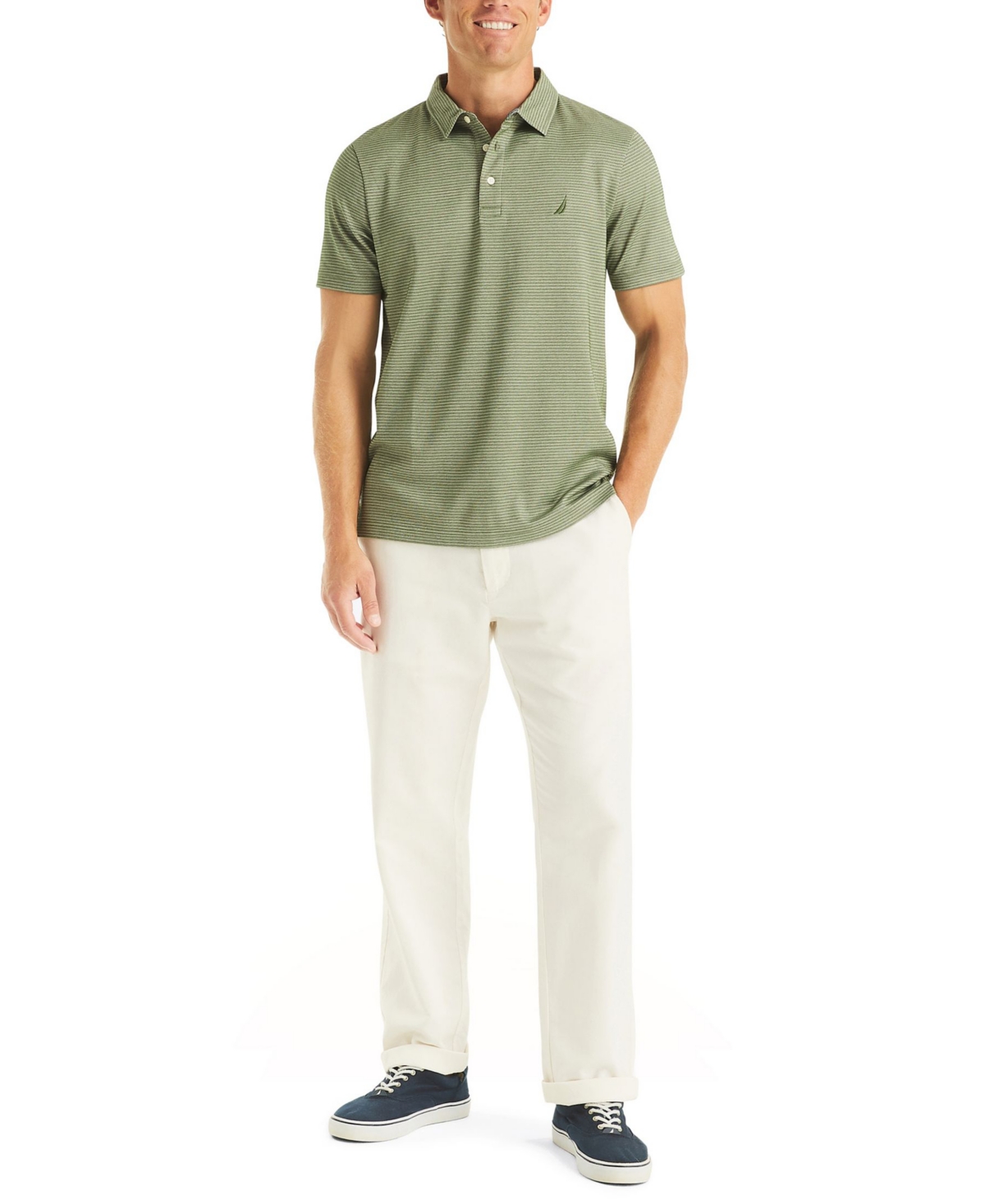 Nautica Men's Striped Golf Polo Shirt