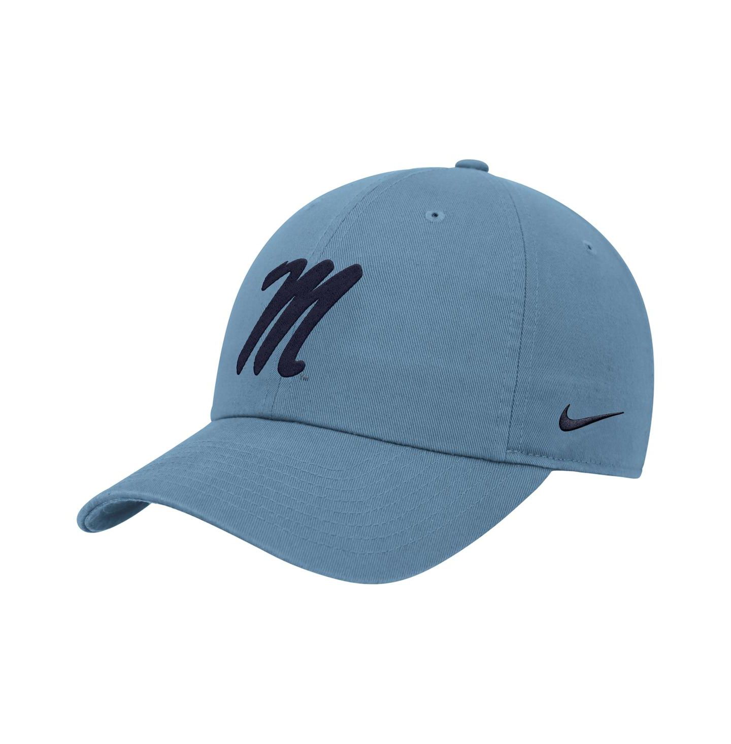 Мужская кепка Nike Blue Ole Miss Rebels Club Adjustable Hat — фото 1