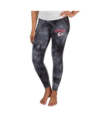 Women's Black Kansas City Chiefs Burst Tie Dye Leggings