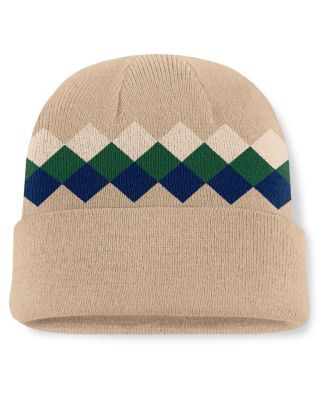 Men's Tan Milano Cortina 2026 Winter Olympics Hex Cuffed Knit Hat