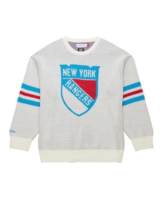 Men's Cream New York Rangers Centennial Retro Logo Sweater