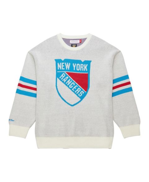 Мужской свитер Mitchell & Ness Cream New York Rangers Centennial Retro Logo