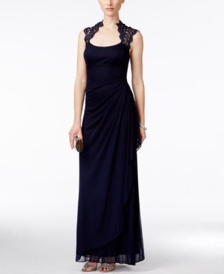 xscape navy blue gown