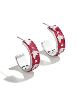 x BaubleBar Atlanta Falcons Enamel Hoop Earrings