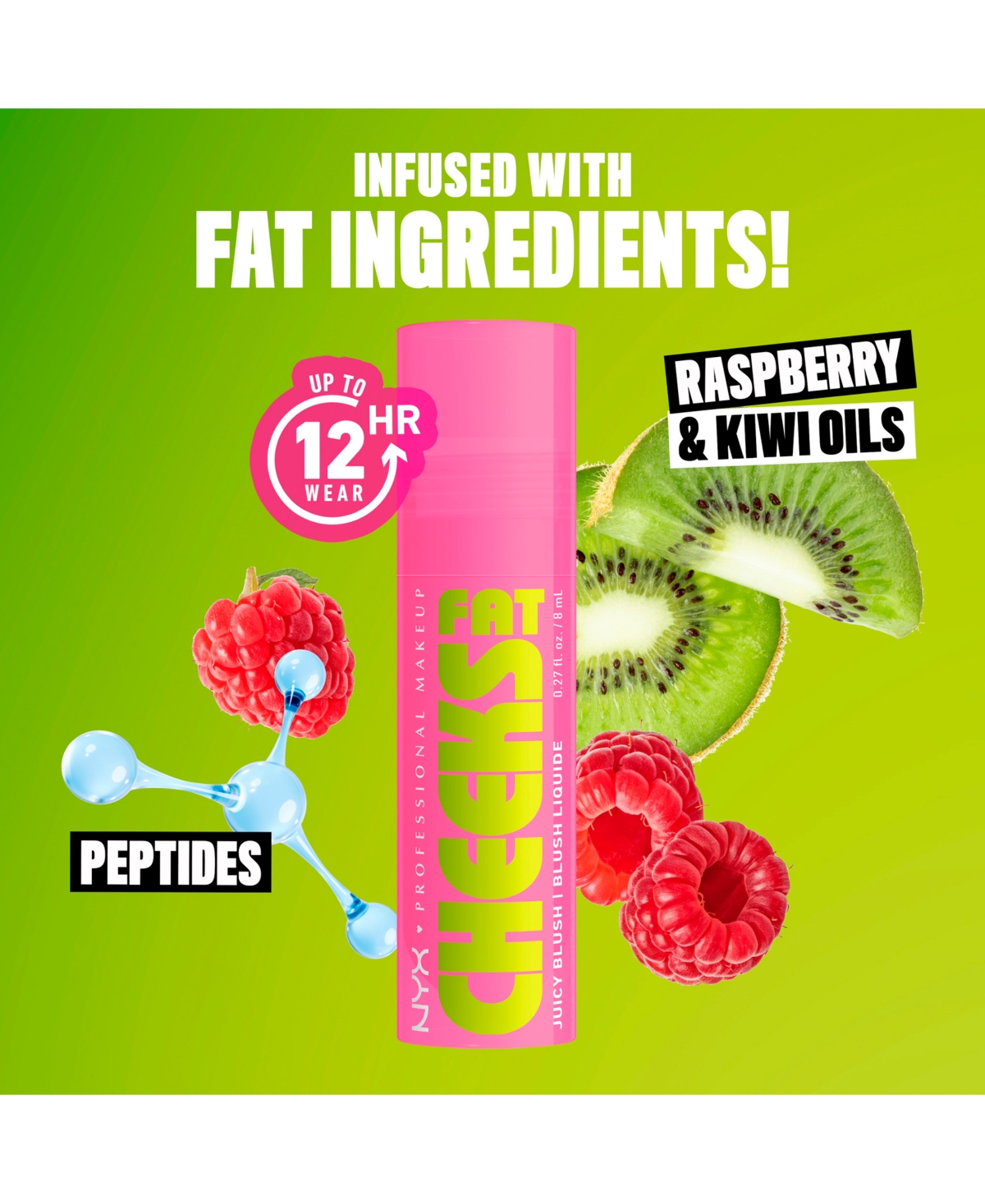 Nyx Professional Makeup Fat Cheeks Juicy Liquid Blush, 0.27 Oz.