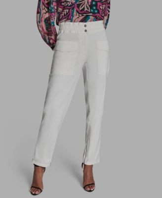 Women's Patch Pockets Mid-Rise Pants