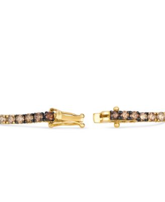Chocolate Diamond Ombre Tennis Bracelet (5 ct. t.w.) in 14k Honey Gold
