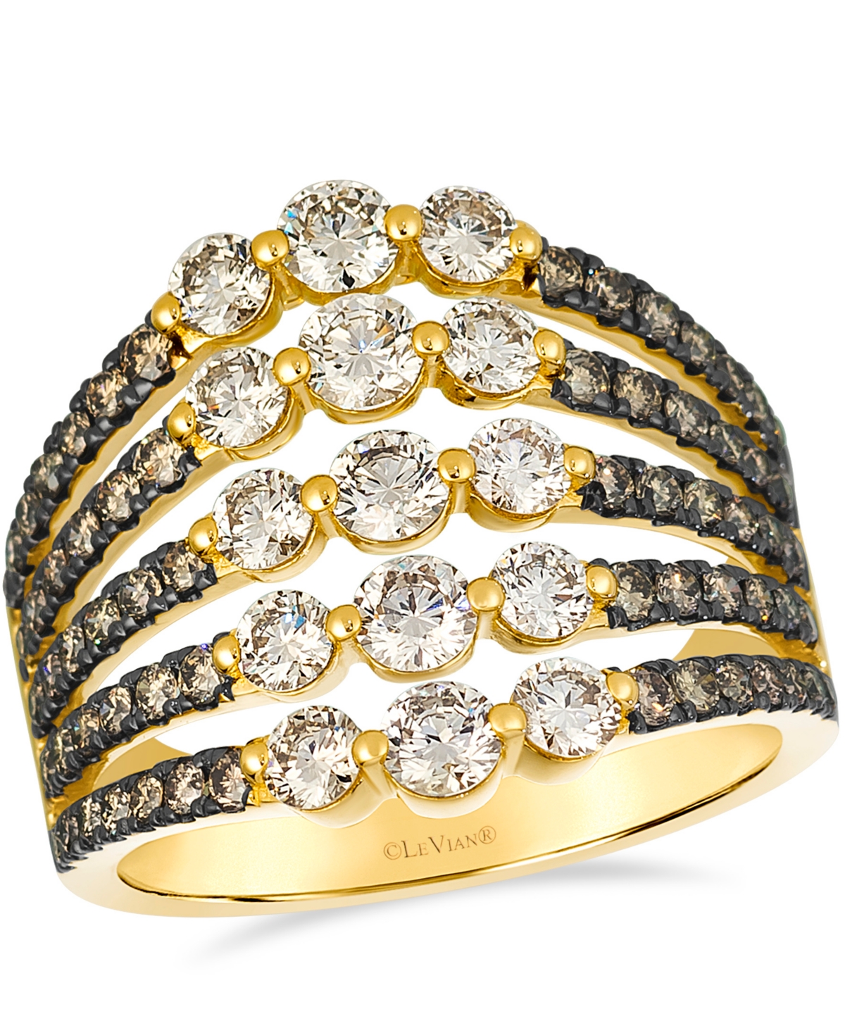 Le Vian Nude Diamond (1.44 ct. t.w.) and Chocolate Diamond (0.72 ct. t.w.) Ring in 14k Honey Gold