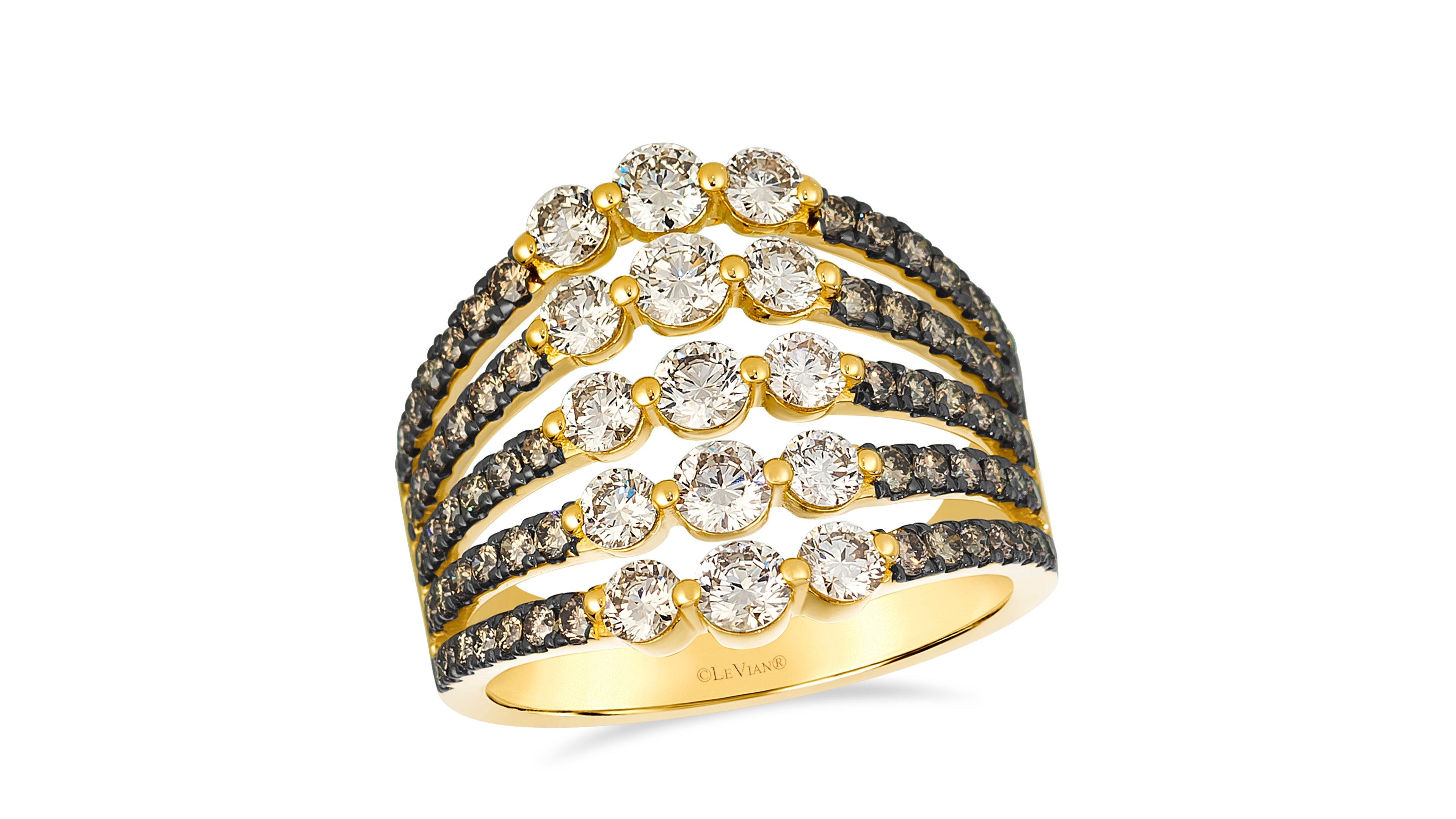 Le Vian Nude Diamond (1.44 ct. t.w.) and Chocolate Diamond (0.72 ct. t.w.) Ring in 14k Honey Gold