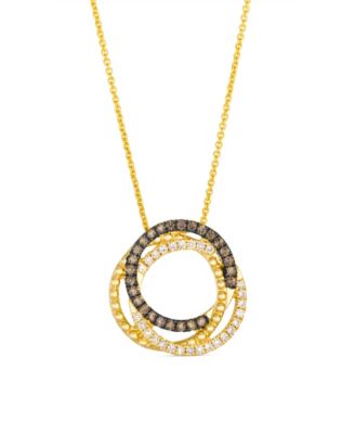 Le Vian - Chocolate Diamond (0.17 ct. t.w.) and Nude Diamond (0.13 ct. t.w.) Pendant Necklace in 14K Honey Gold