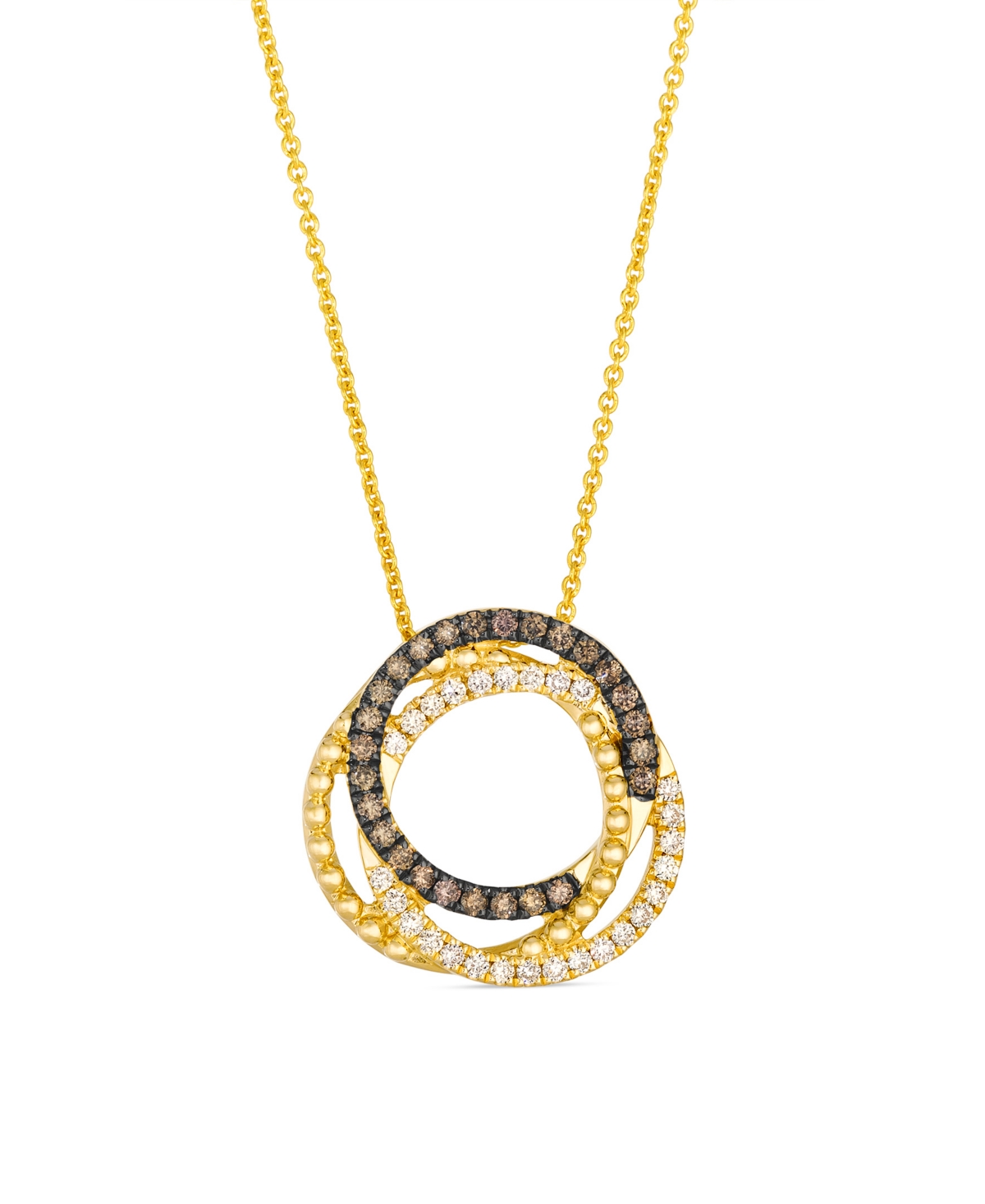 Le Vian Chocolate Diamond (0.17 Ct. T.w.) And Nude Diamond (0.13 Ct. T.w.) Pendant Necklace In 14k Honey Gol In Gold