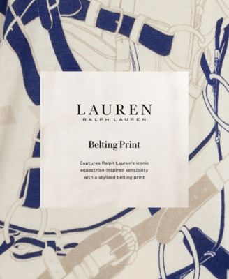 Women's Belting-Print Cotton Boatneck Tee