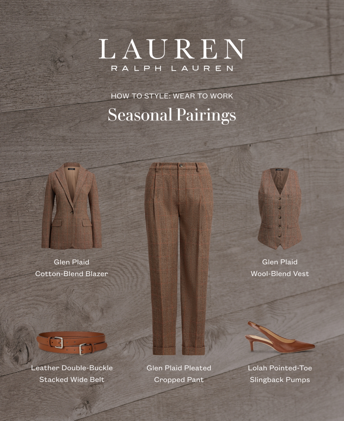 Lauren Ralph Lauren Women's Glen Plaid Wool-Blend Vest