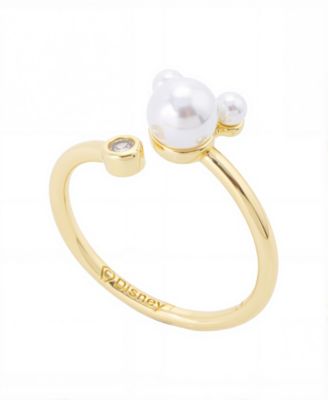 Disney - Mickey Mouse Faux Cultivated-Pearl and Cubic Zirconia Ring
