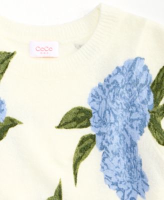 Girls' S-XL Hydrangea Crewneck Short-Sleeve Top