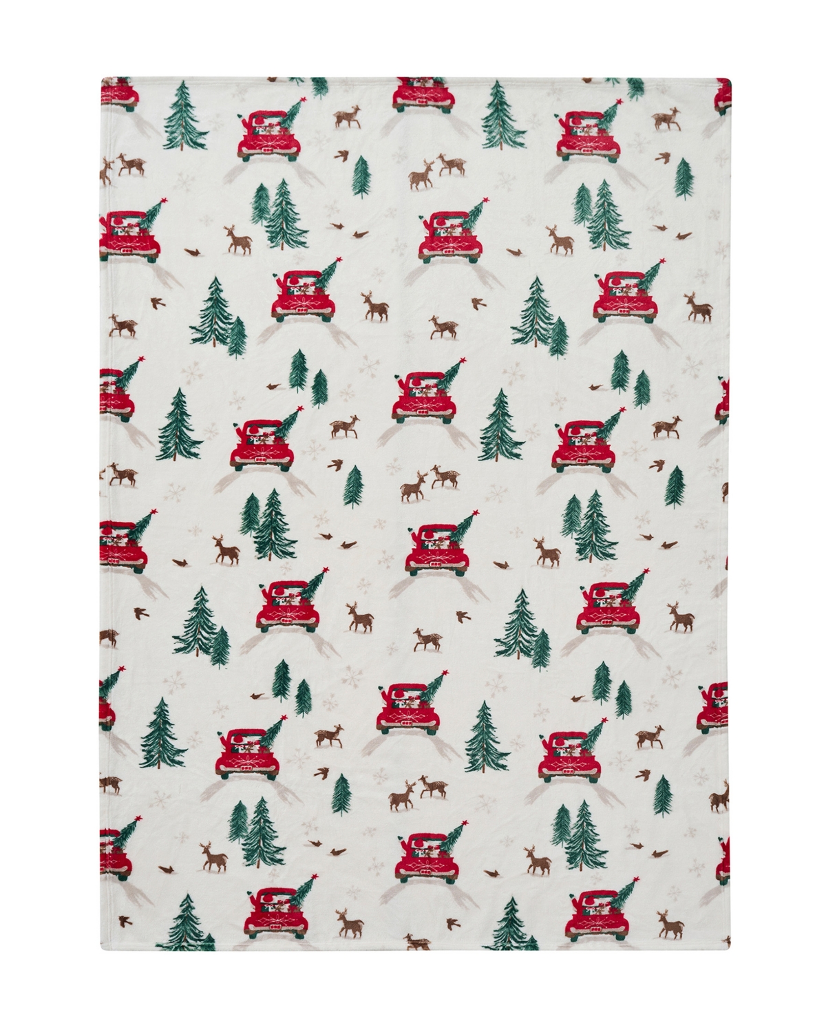 Hallmark Santa Printed Plush Throw, 50" x 70"