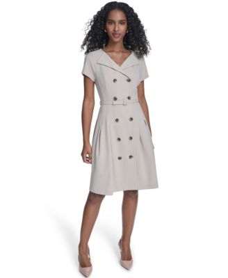 Calvin Klein - Women's Crepe V-Neck Blazer Dress