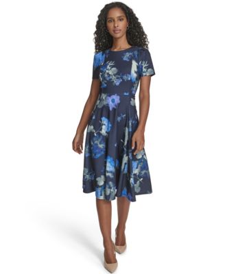 Women's Short-Sleeve Crewneck Dress