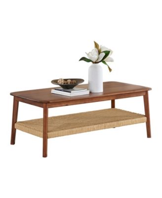 48" Acacia Wood Calais Rectangle Coffee Table
