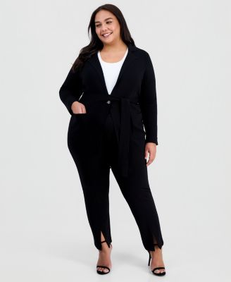 Plus Size Tie-Waist Cardigan