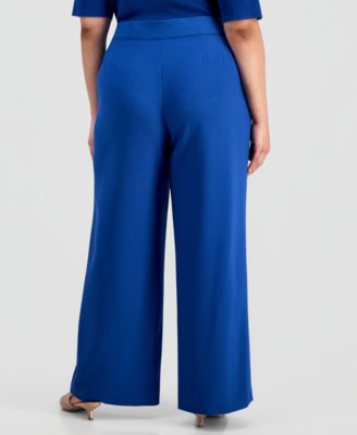 Plus Size Mid-Rise Wide-Leg Pants