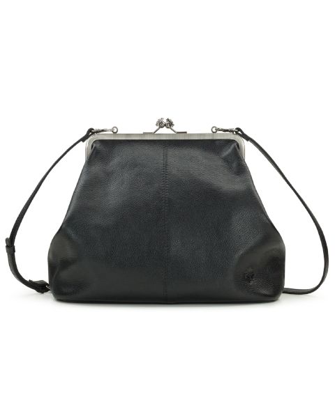 Женские Patricia Nash Vivienne Extra-Large Leather Kisslock Frame Crossbody Bag