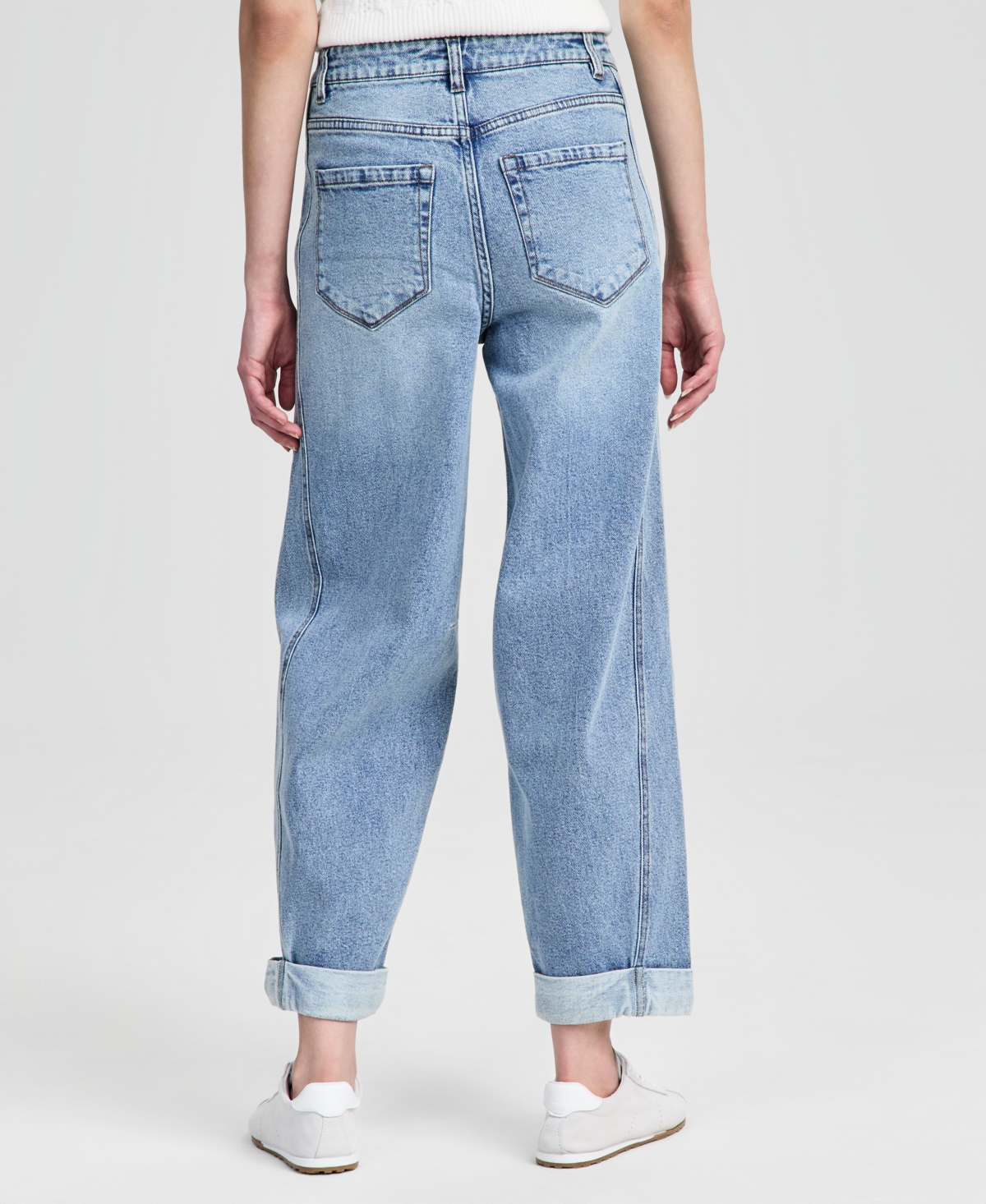 And Now This Women's Cuffed Barrel-Leg Jeans, Macy's Exclusive
