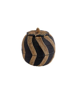 Decorative Handwoven Rattan Storage Basket Storage with Lid