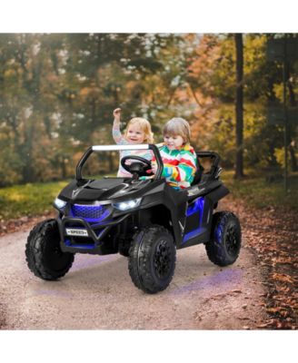 12V 2-Seater Kids Ride on UTV with Slow Start Function Music-Black