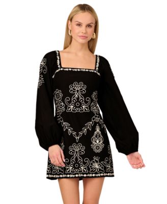 by Adrianna Papell Women's Cotton Embroidered Sheath Dress