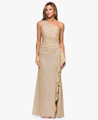 Women's One-Shoulder Glitter Long Dress
