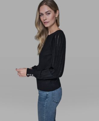 Petite Crewneck Long-Sleeve Sweater