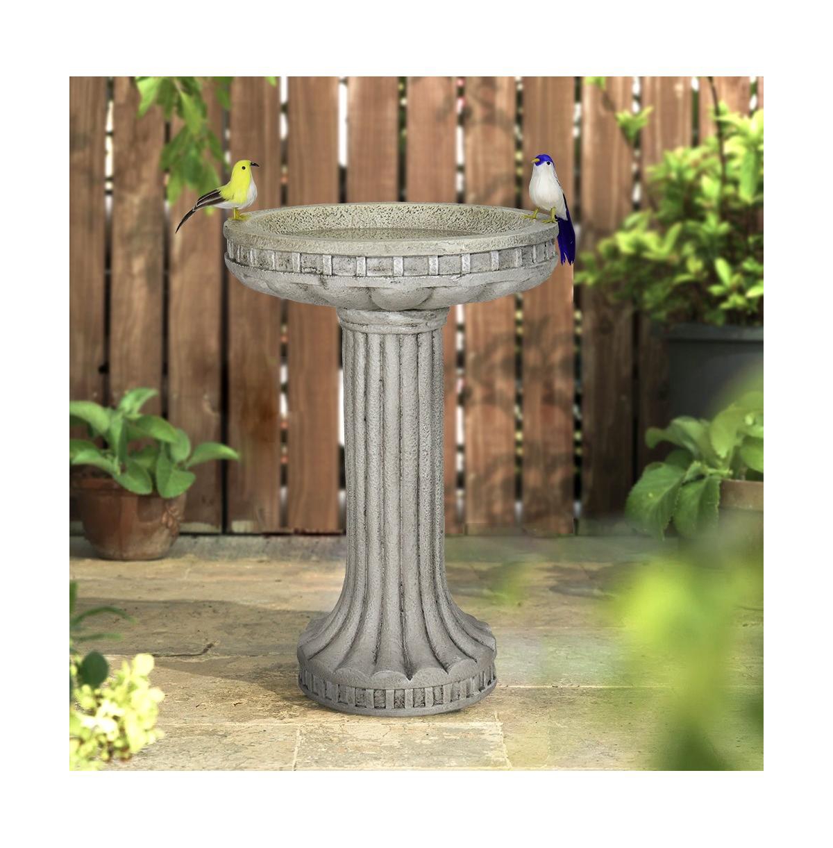 SunJet 24 Inch Height Outdoor Bird Bath