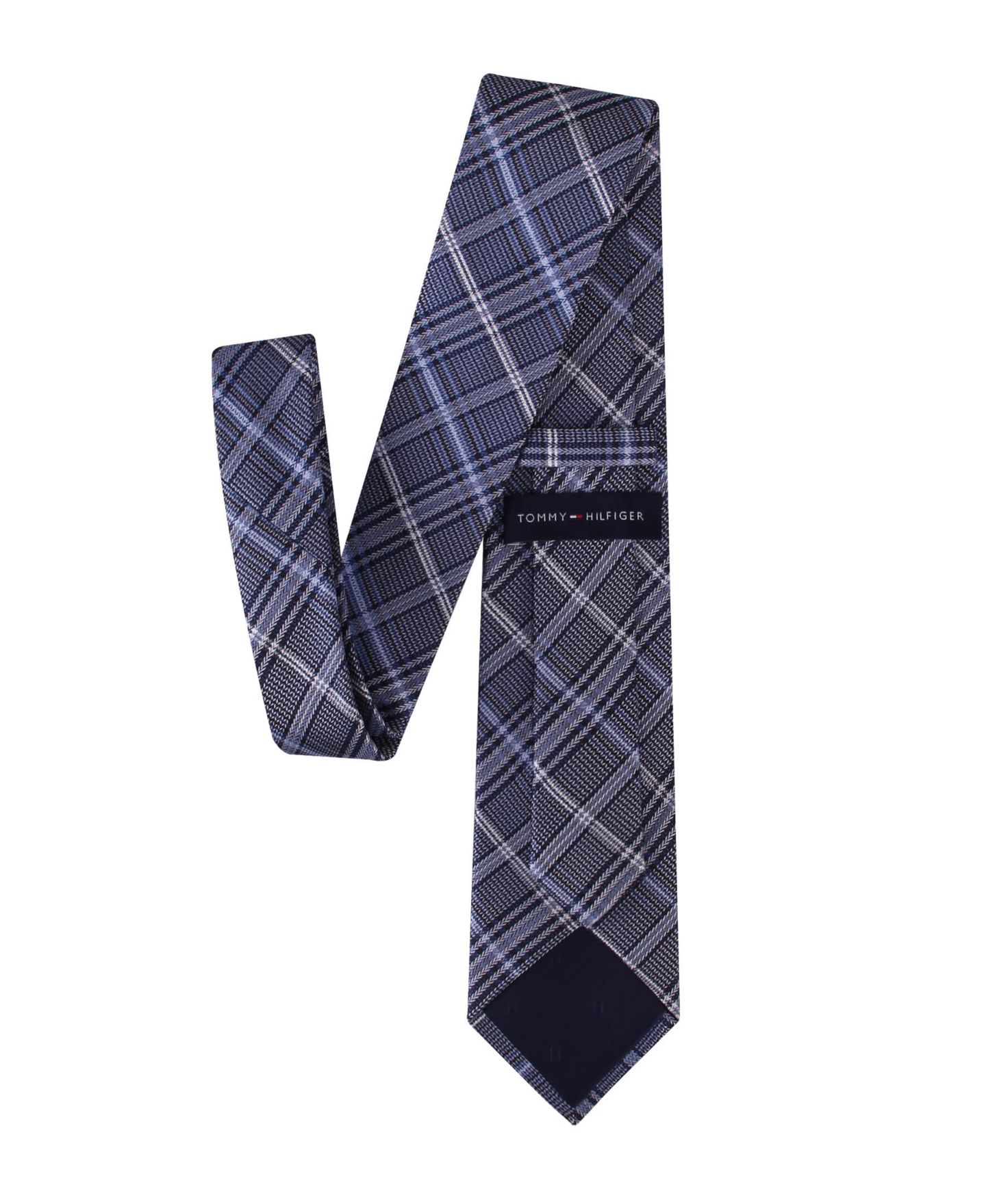 Мужской галстук Tommy Hilfiger Jeffrey Plaid Tie, цвет: Тёмно-синий — фото 2