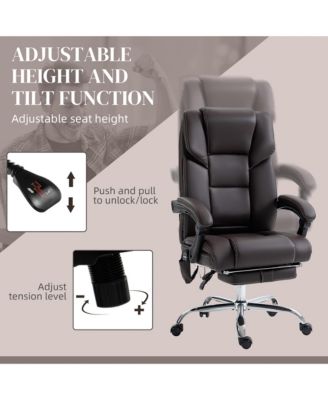 Vibration Massage Office Chair with Lumbar Heat, Footrest,