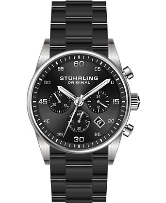 Velocity 4076 Chronograph Men s 43mm Quartz Watch - Multi-Function Dial, Krysterna Crystal, Silicone Strap, 50M WR