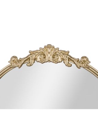 Monte Arched Wall Mirror with Baroque Style Detail, and Aluminum Backed Glass for Clarity for Entryways, Bathrooms & More