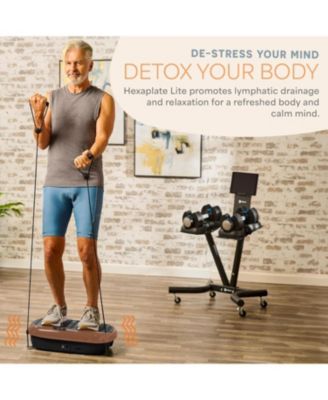 HexaPlate Lite Vibration Plate Exercise Machine – Full Body Vibrating Platform for Lymphatic Drainage, Recovery & Muscle Toning
