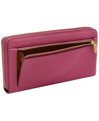 Logan Leather Zip Around Clutch