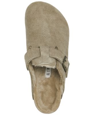 Men's Boston Shearling Suede Leather Clogs from Finish Line