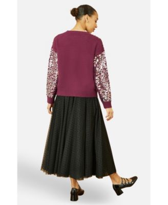 Women's Sequin Relaxed Fit Sweater