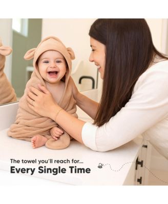 Snuggle Baby Towels with Hood for Newborn Girls, Boys, Toddlers, Soft & Absorbent Hooded Baby Bath Towels
