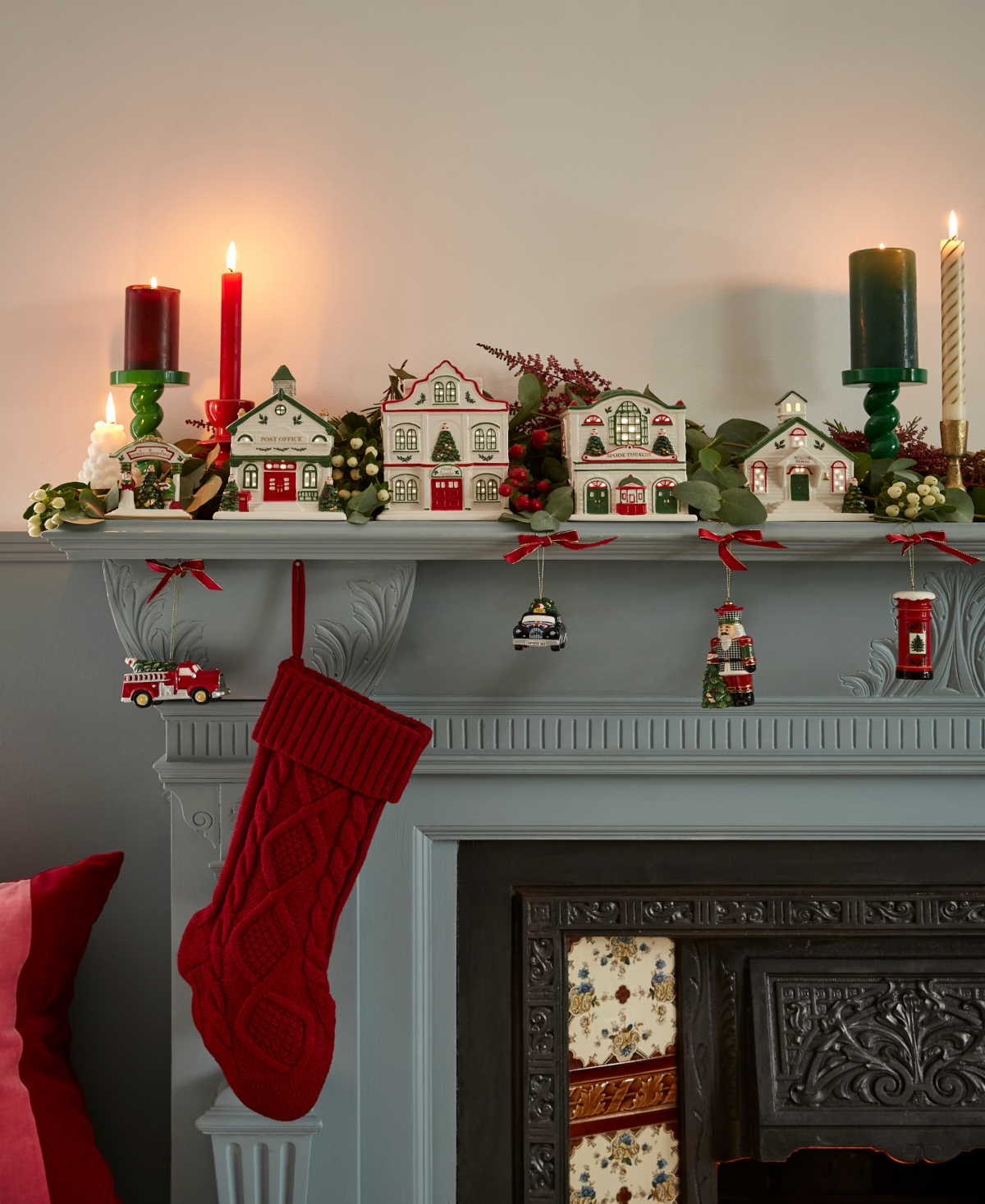 Christmas Tree Lighted School House Figurine