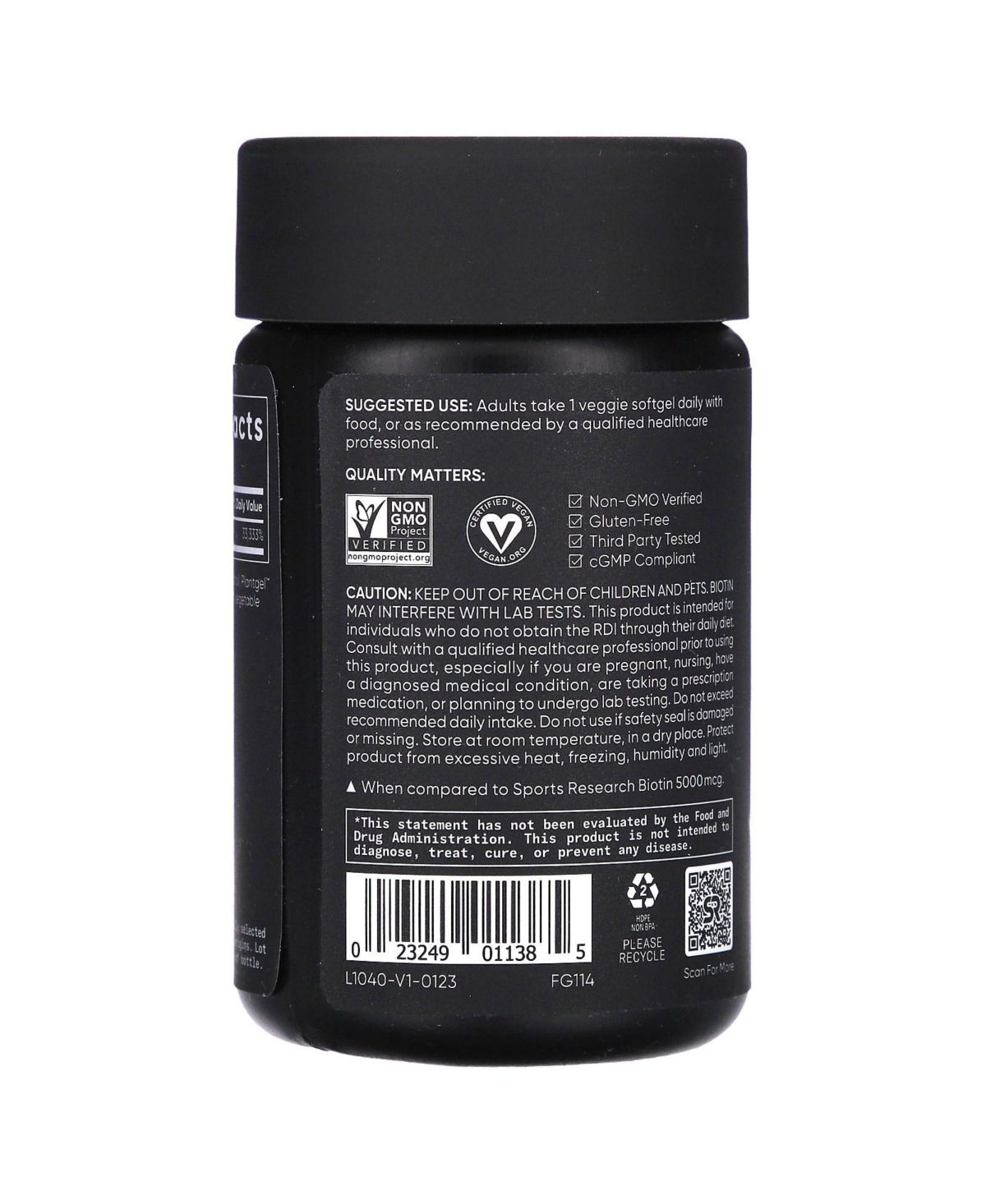 Sports Research Biotin Max Strength 10 000 mcg