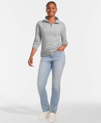Women's Cashmere Quarter Zip Sweater
